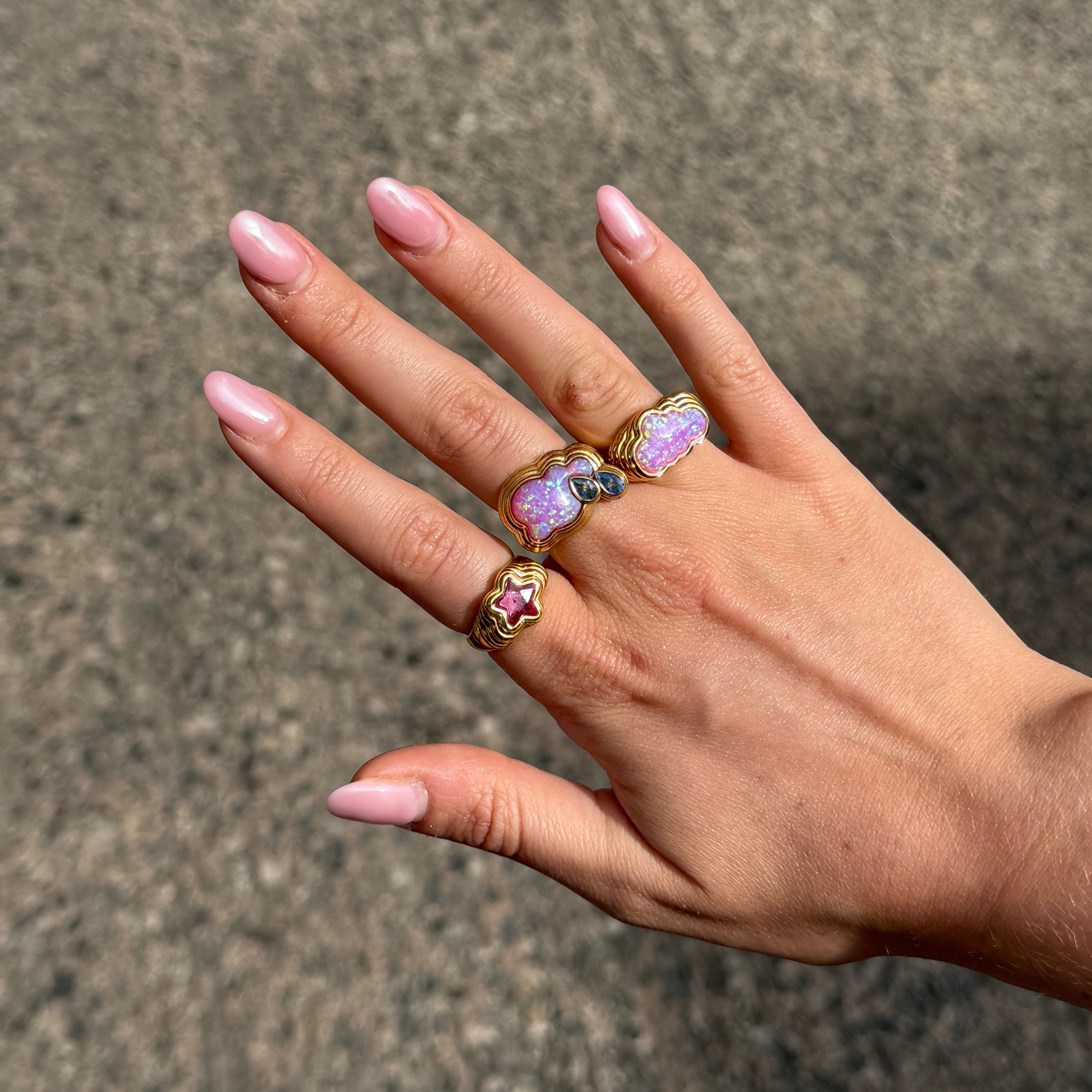 Cry Me a River Pink Opal Ring