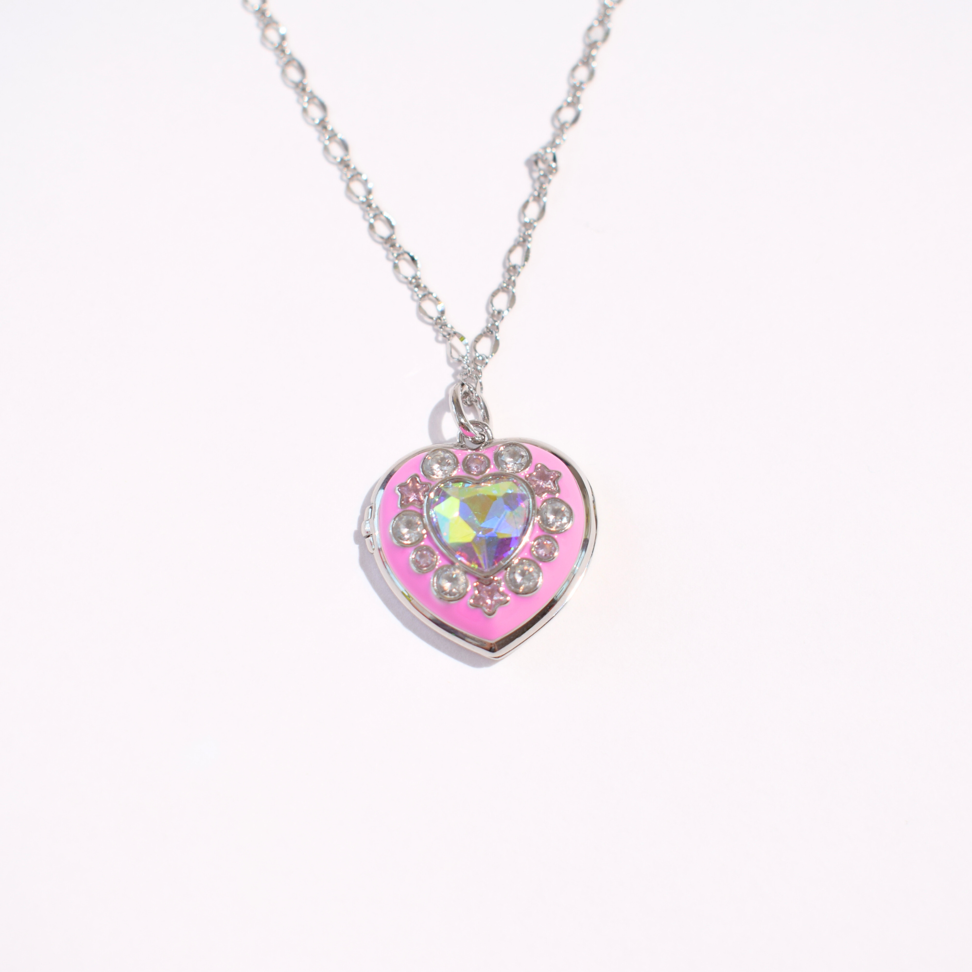 Cosmic Girl Locket on Chain Silver