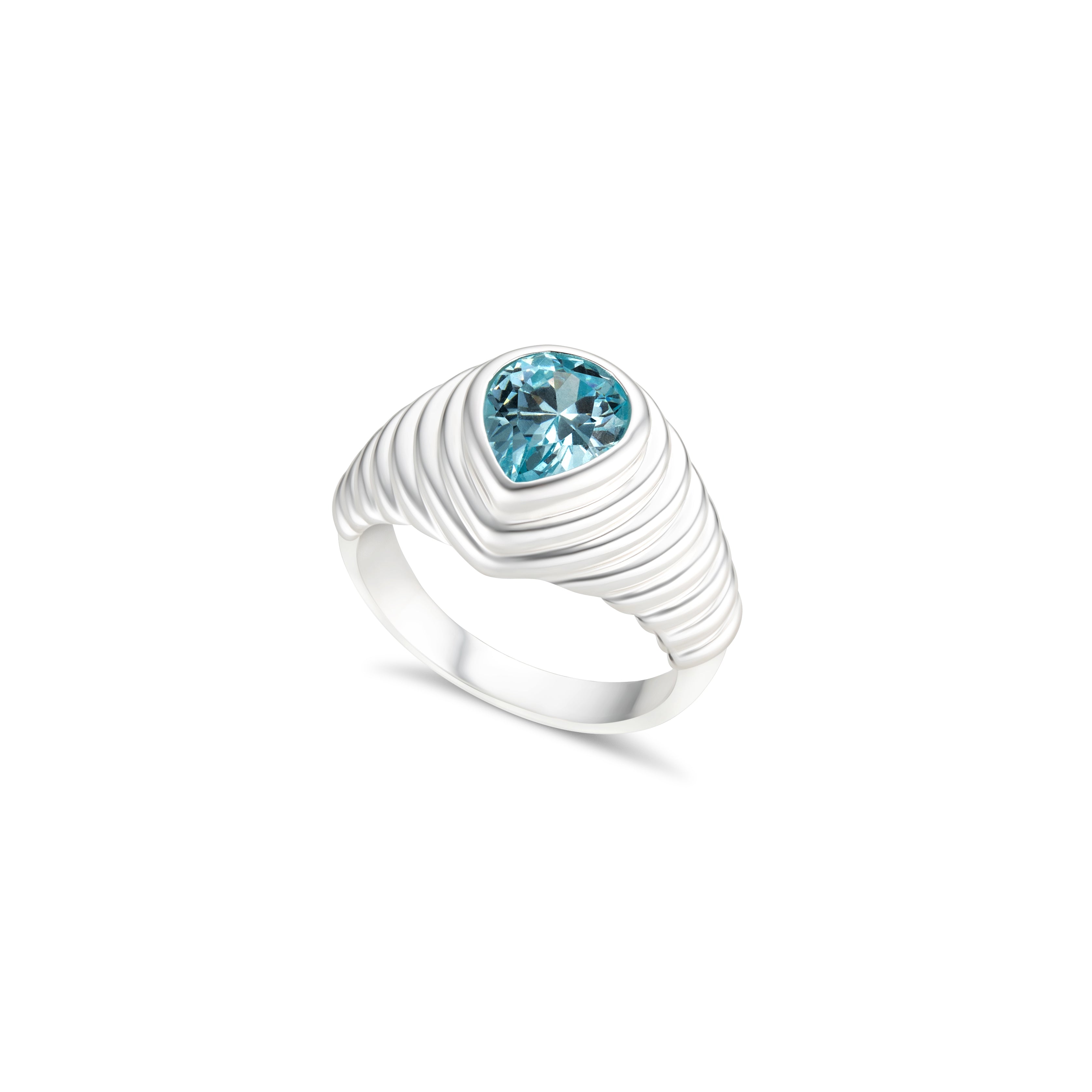 Teardrop Signet Ring Silver