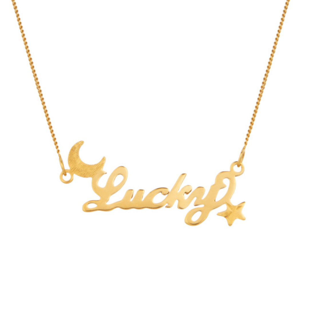 Celestial Custom Nameplate Gold
