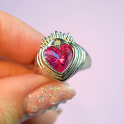 Queen of Hearts Ring Silver