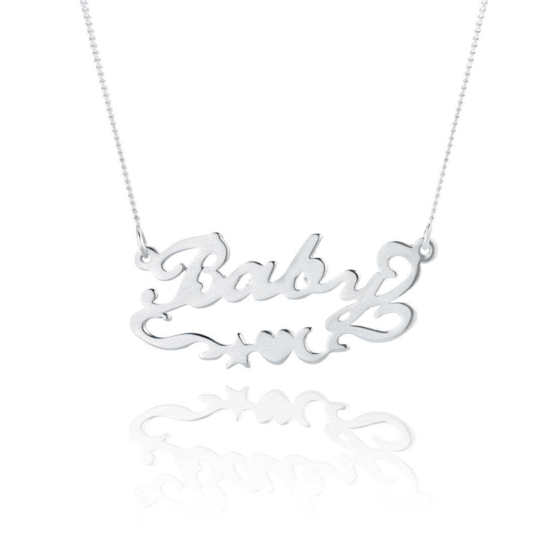 Cosmic Custom Nameplate Silver