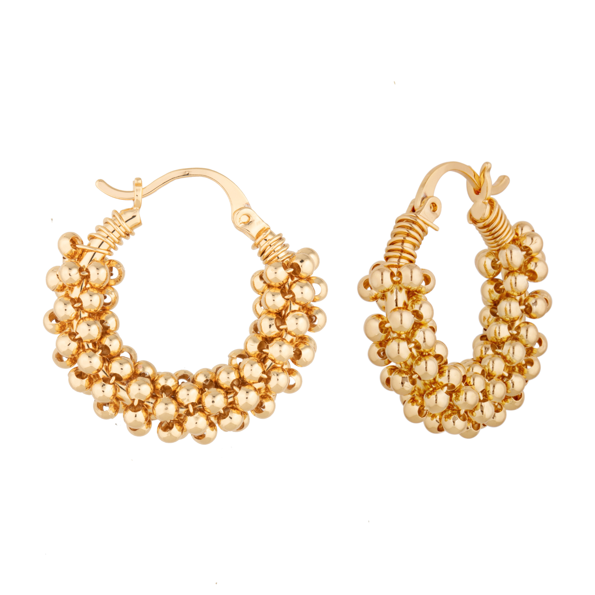 Bauble Hoop Earrings Gold