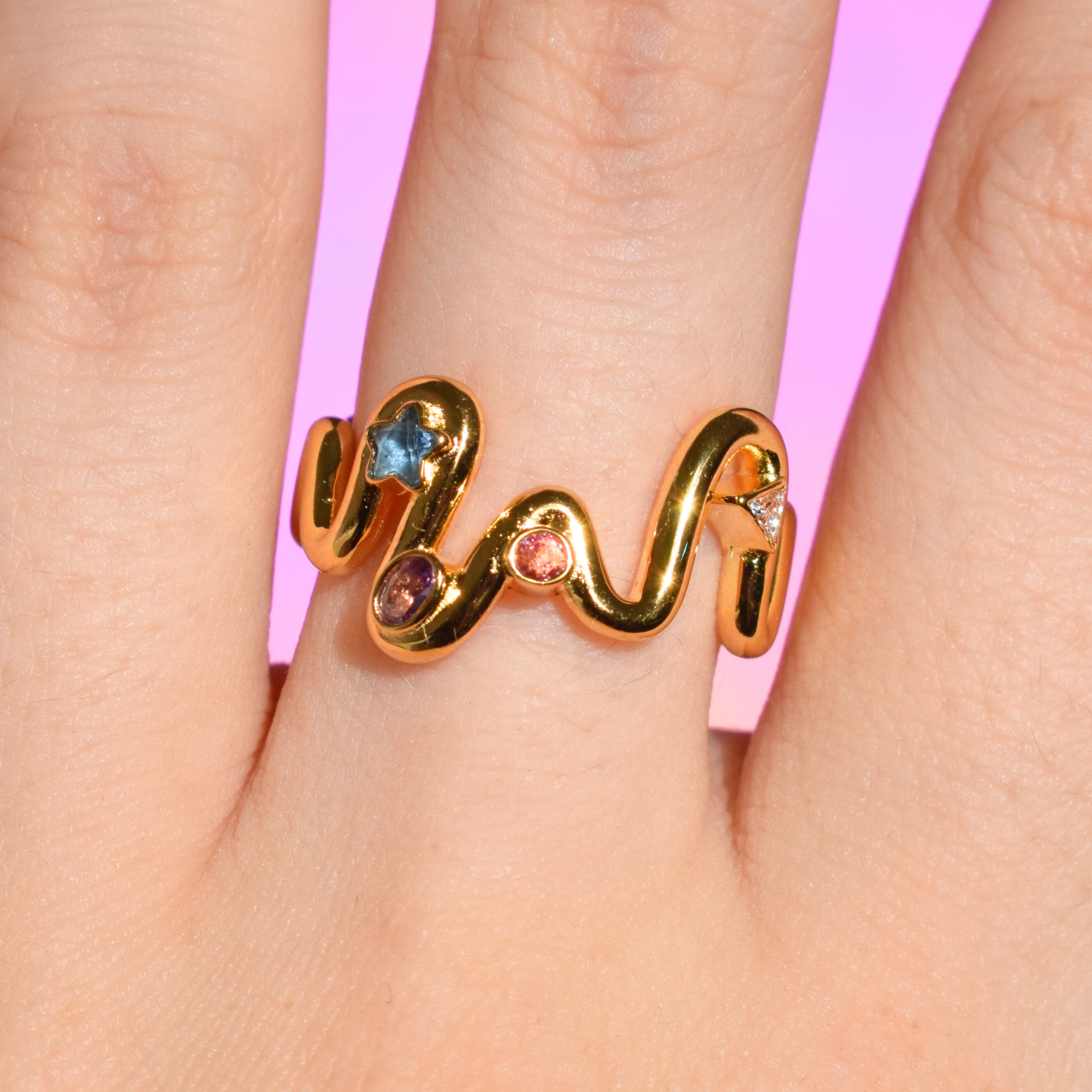 Squiggle Ring Gold