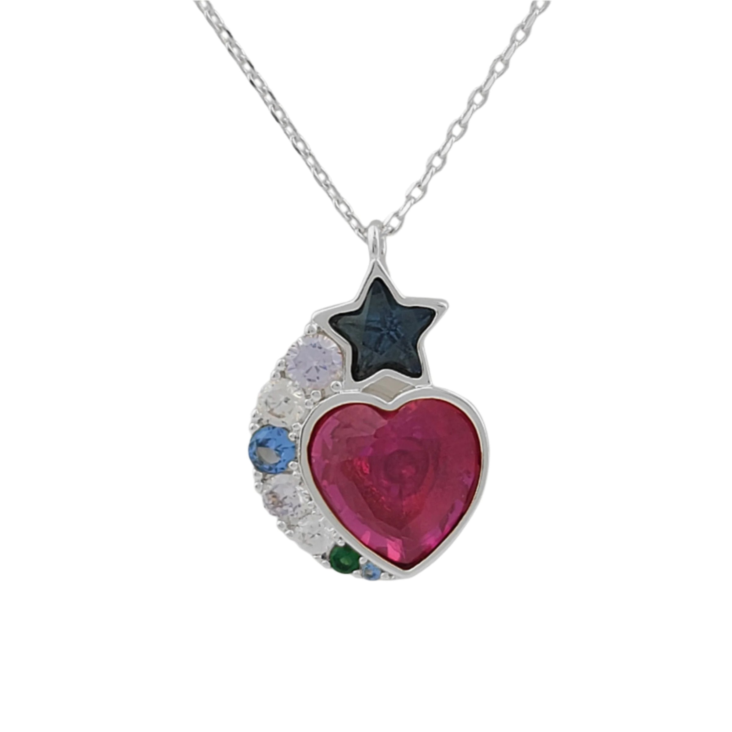 Ziggy Starburst Necklace Silver