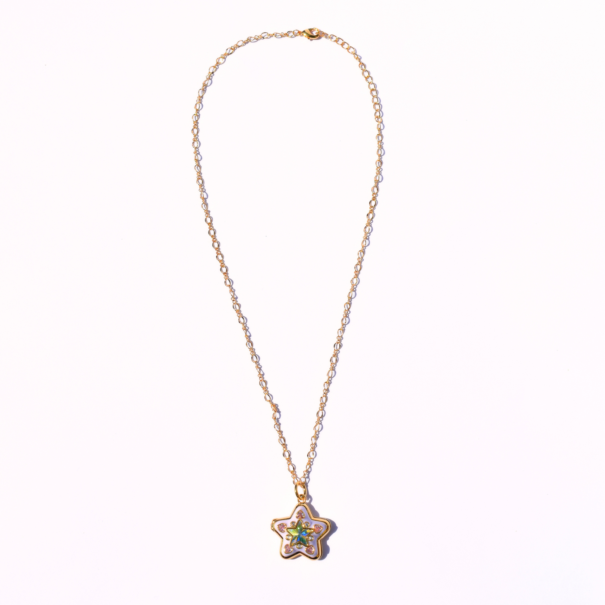 Starlight Locket Necklace Gold