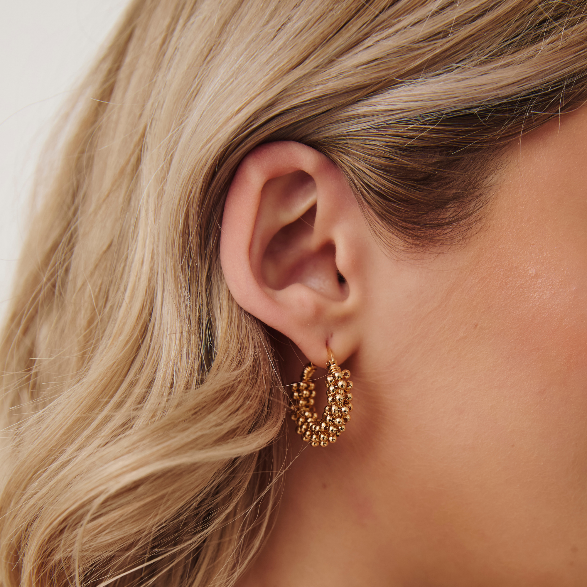 Bauble Hoop Earrings Gold
