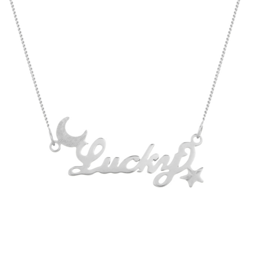 Celestial Custom Nameplate Silver