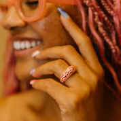 Shirley Pink Animal Print Ring