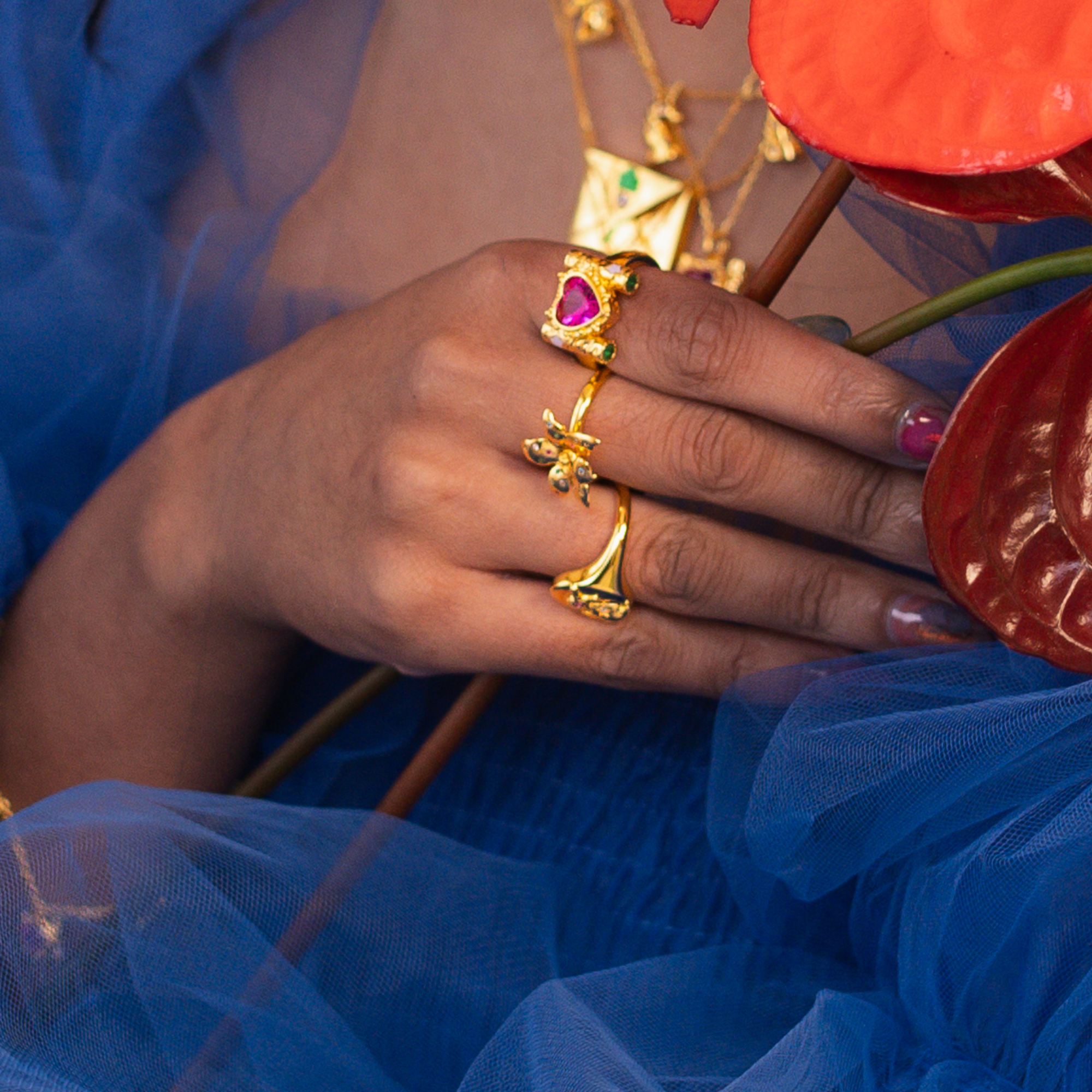 Wildflower Ring Gold