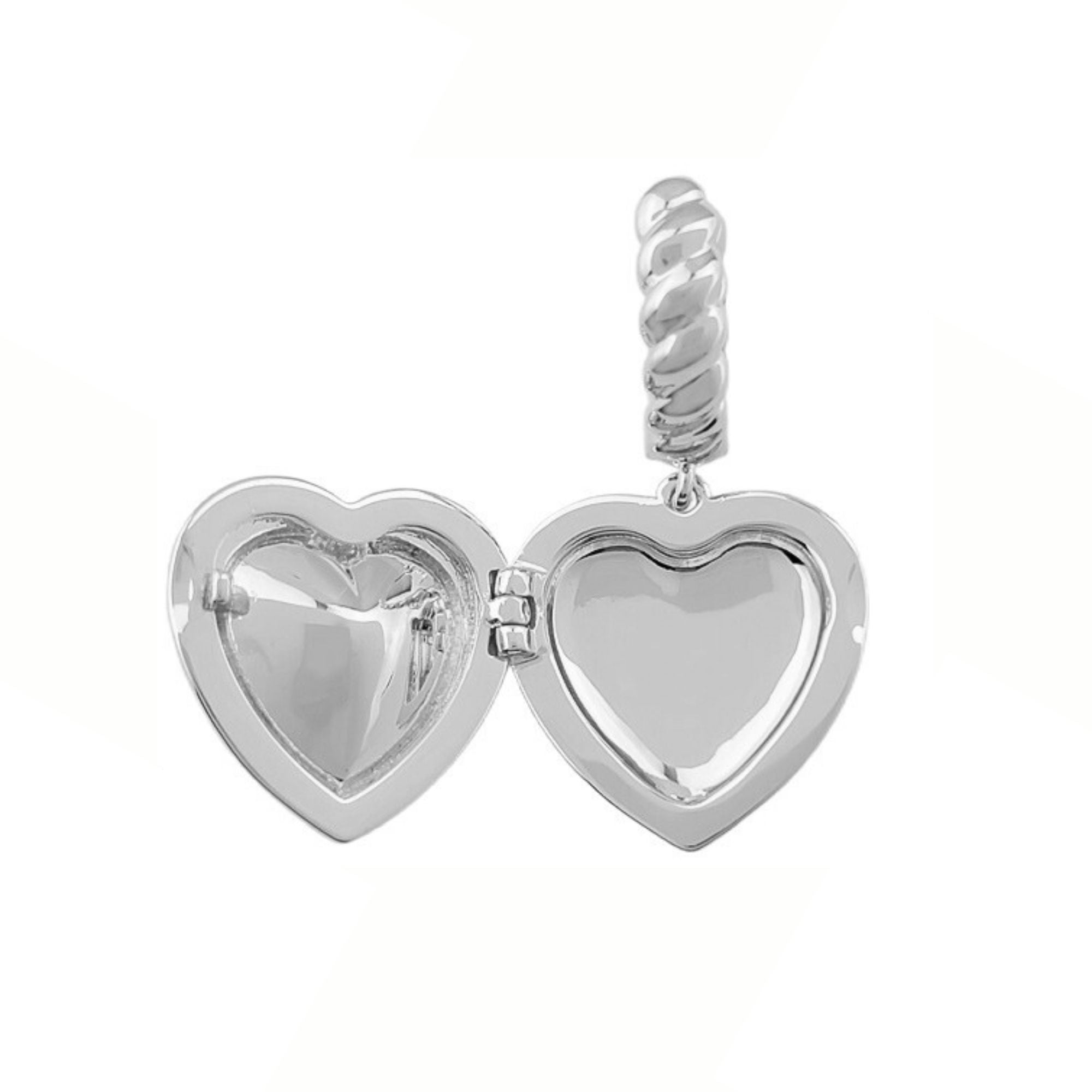 Mi Amor Locket Earrings Silver