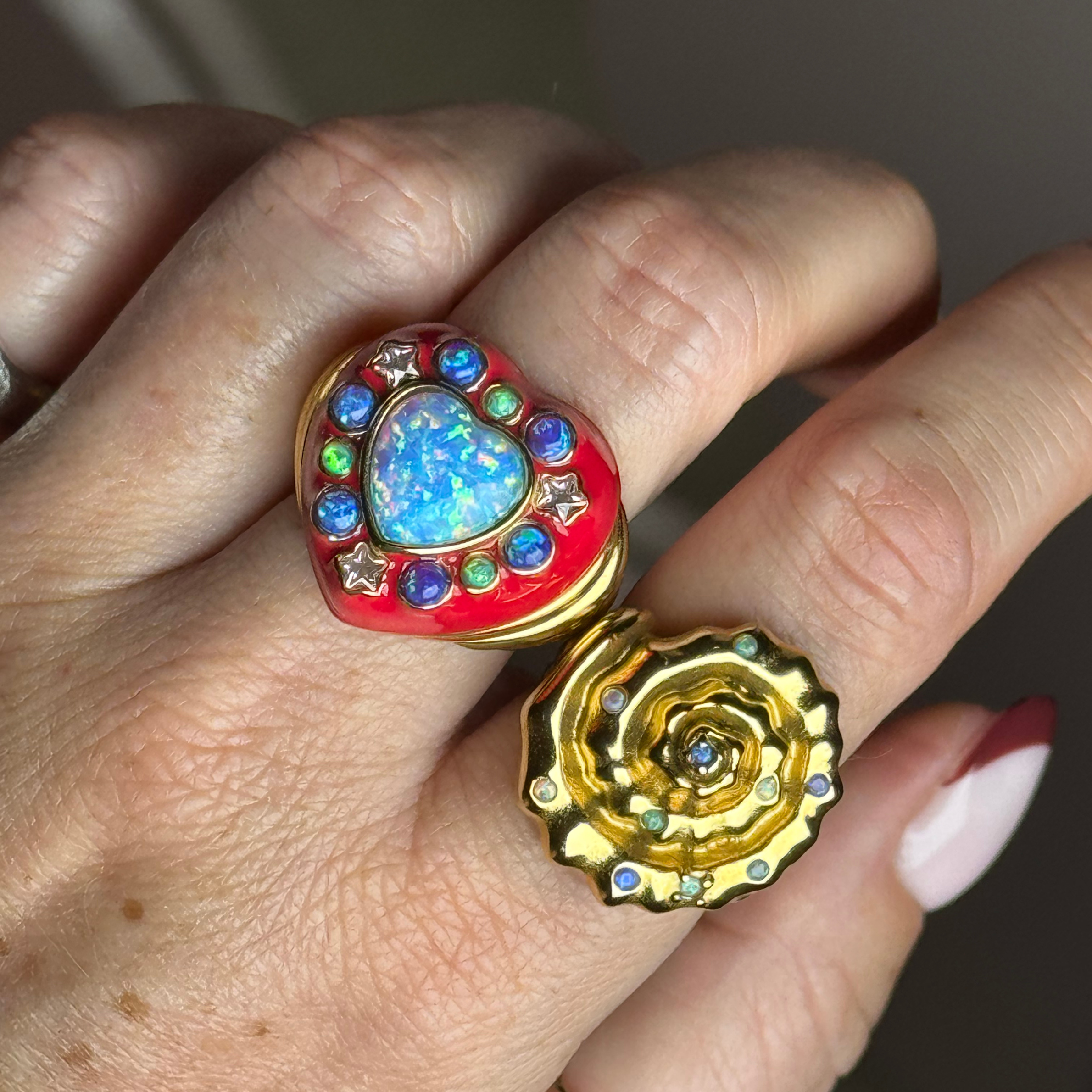Spirals Shell Ring Gold