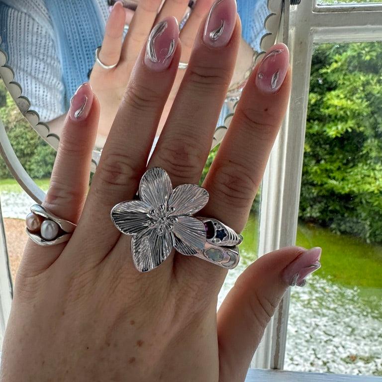 Forget Me Not Ring Silver