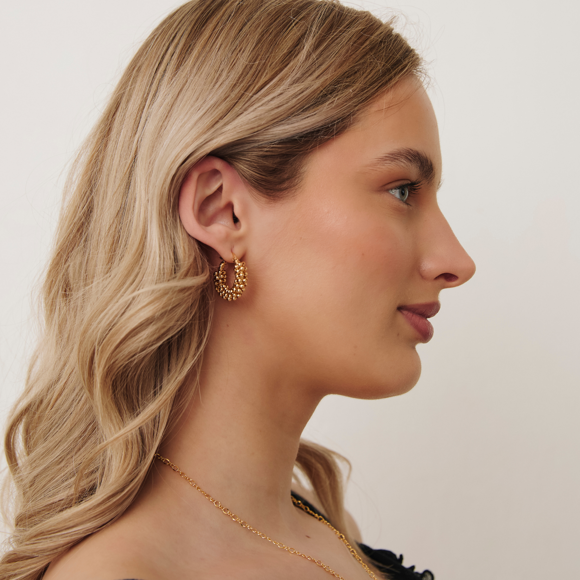 Bauble Hoop Earrings Gold