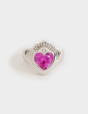 Queen of Hearts Ring Silver