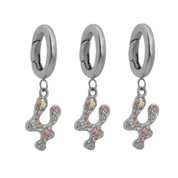 444 Necklace Set Silver