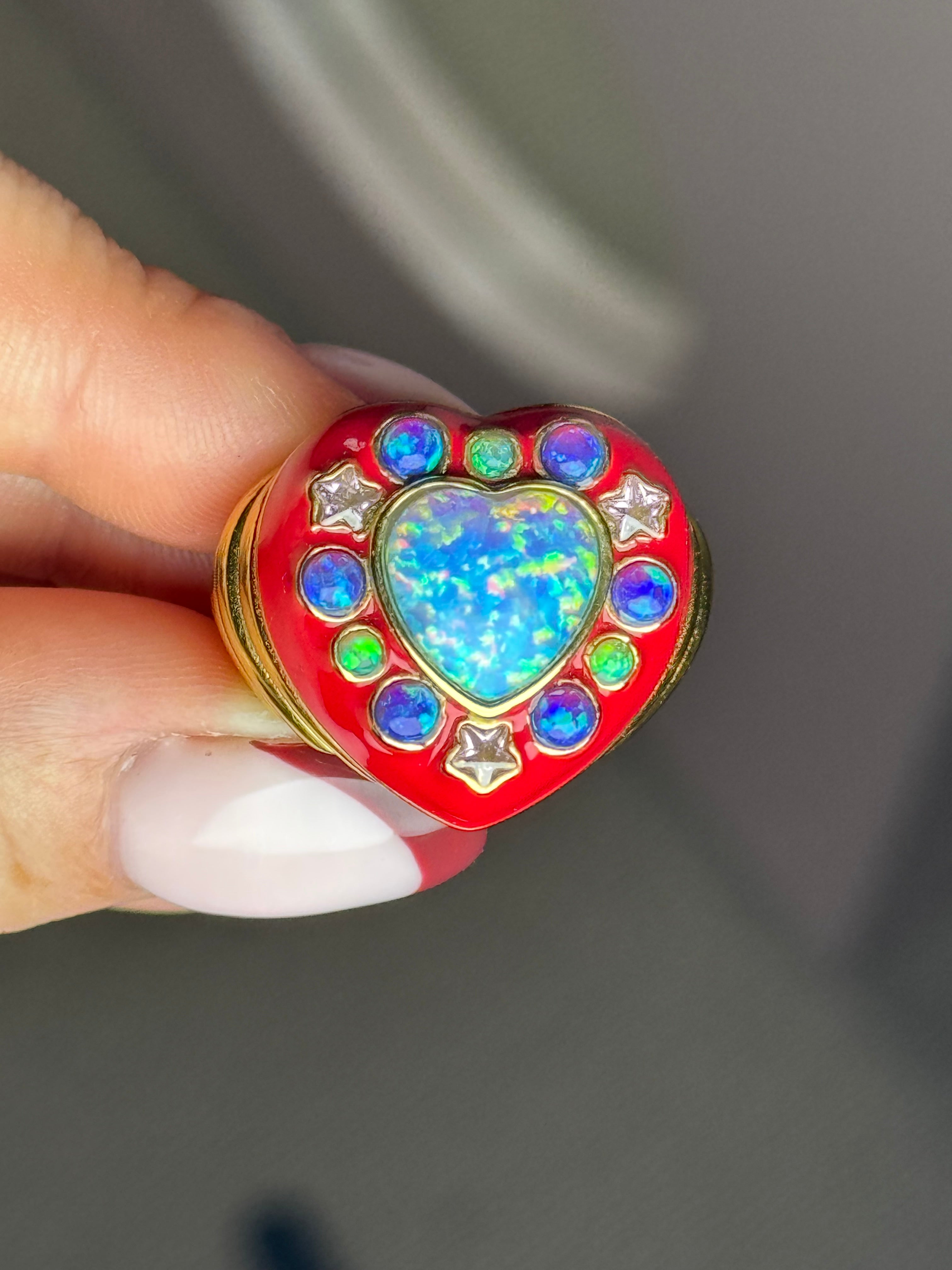 Cosmic Girl Ring Cherry Opal