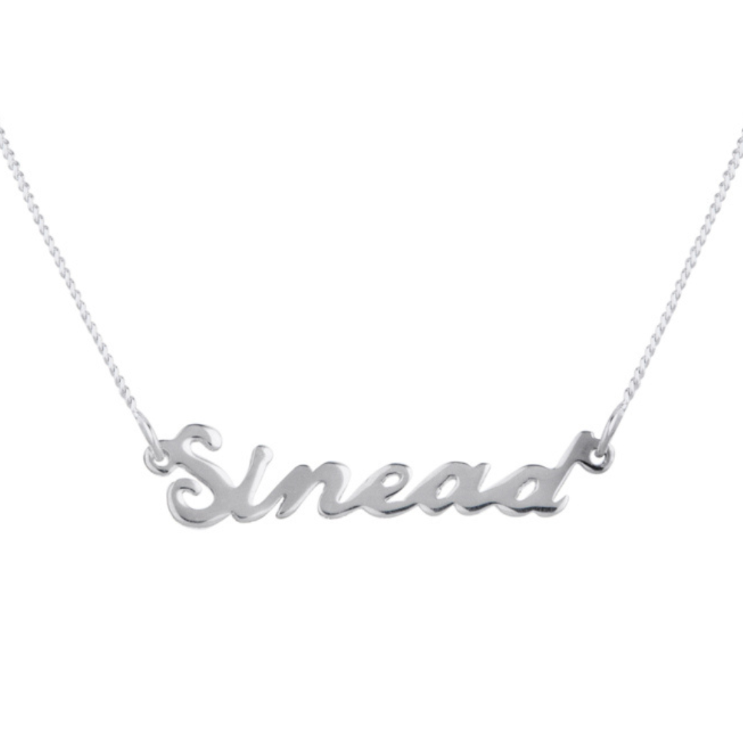 Script Custom Nameplate Silver