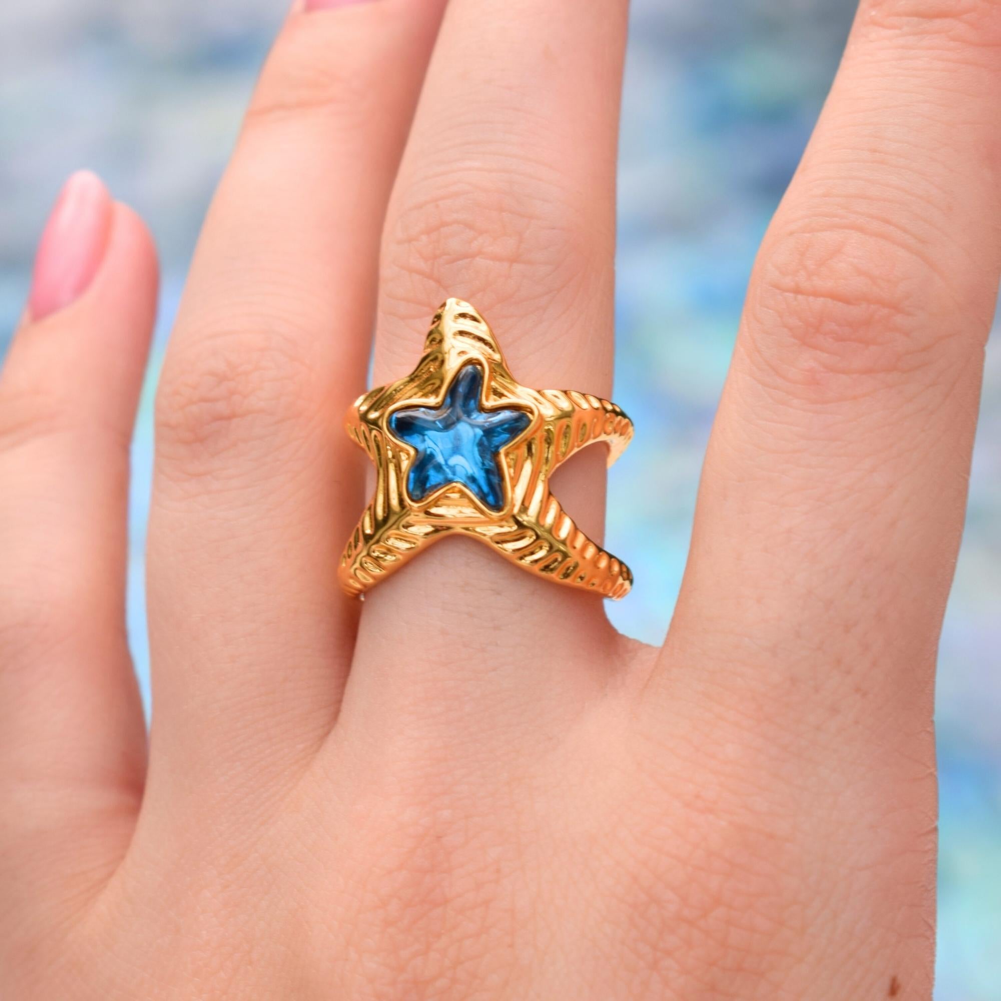 Starfish Gold Ring