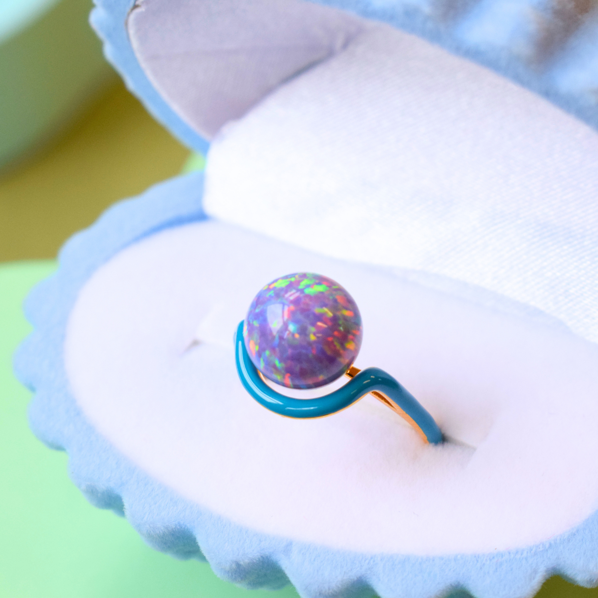 Pebbles Purple Opal Ring