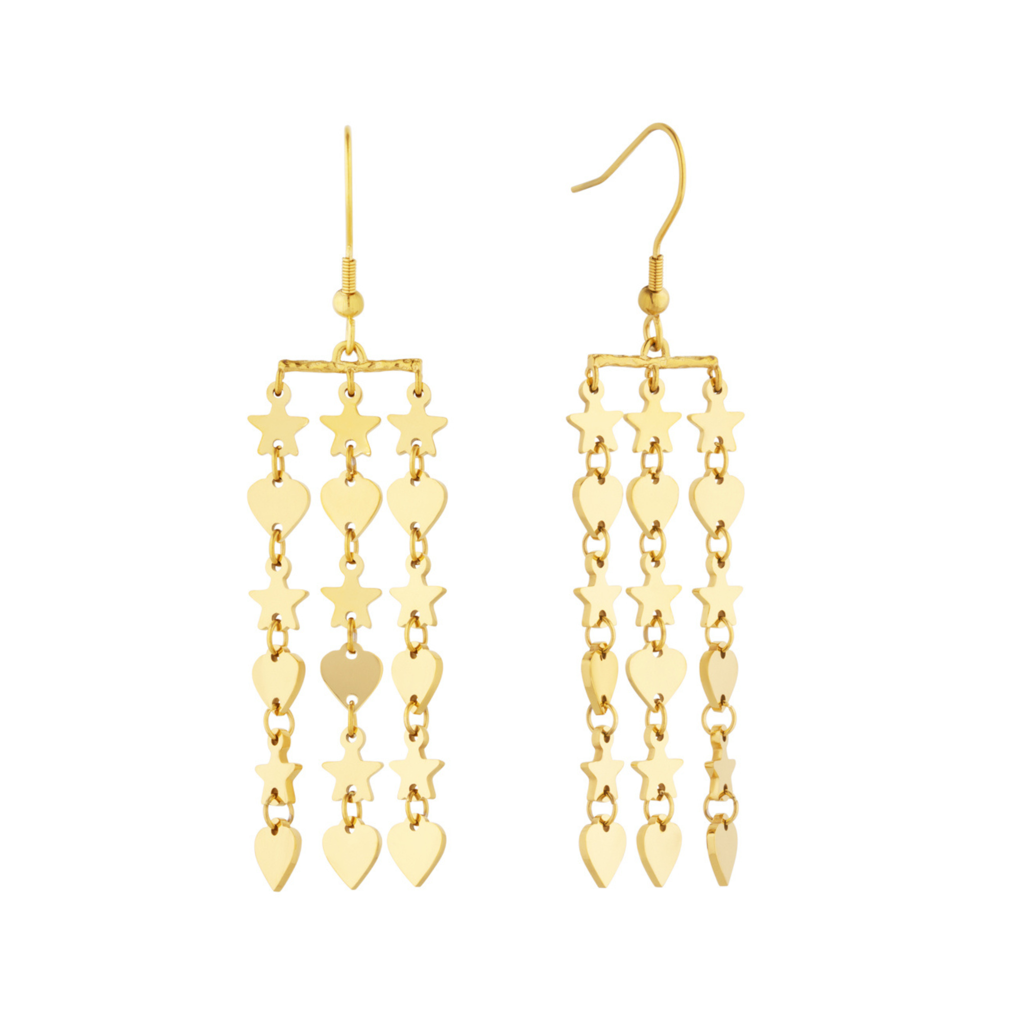 Amor Drop Dangle Earrings Gold
