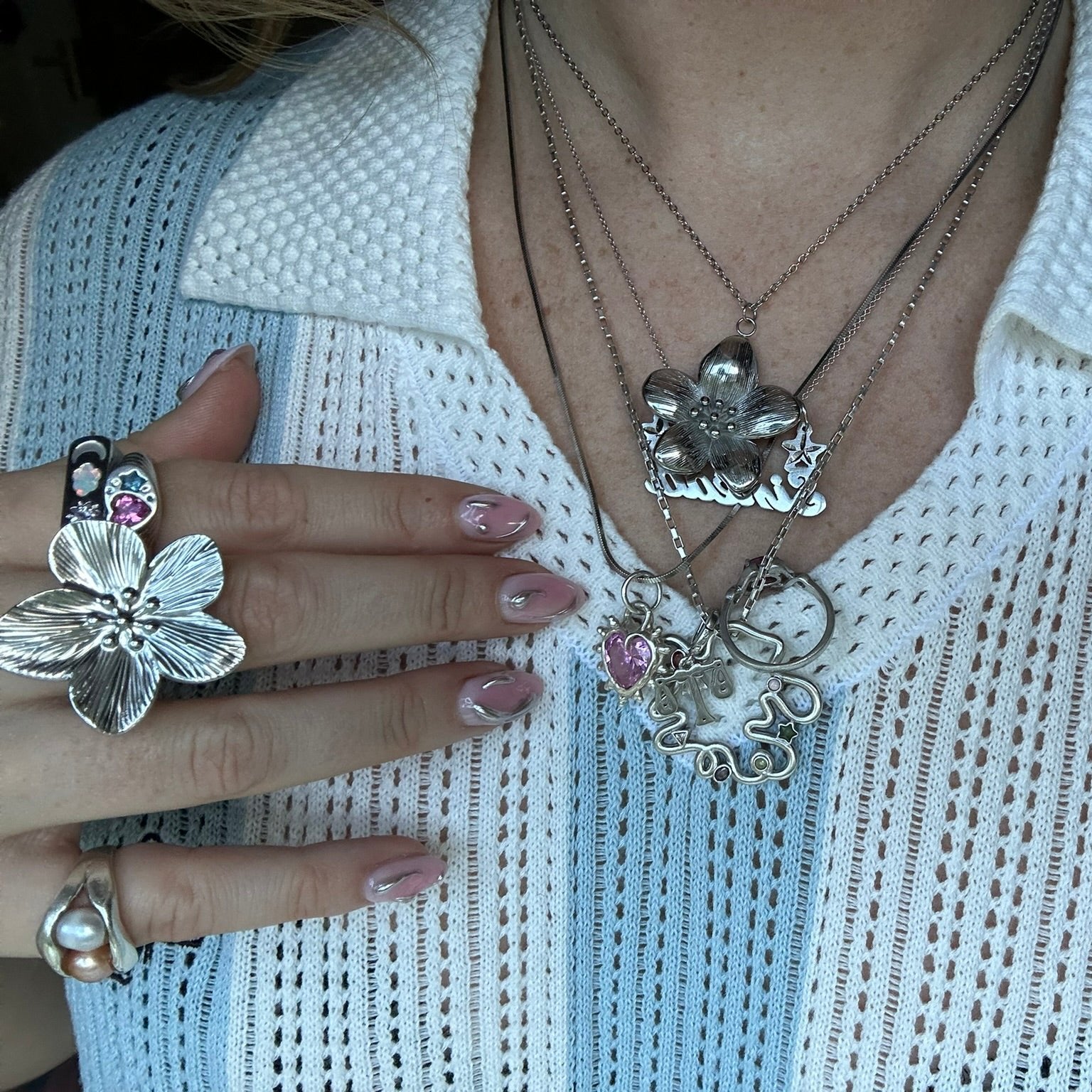 Forget Me Not Ring Silver