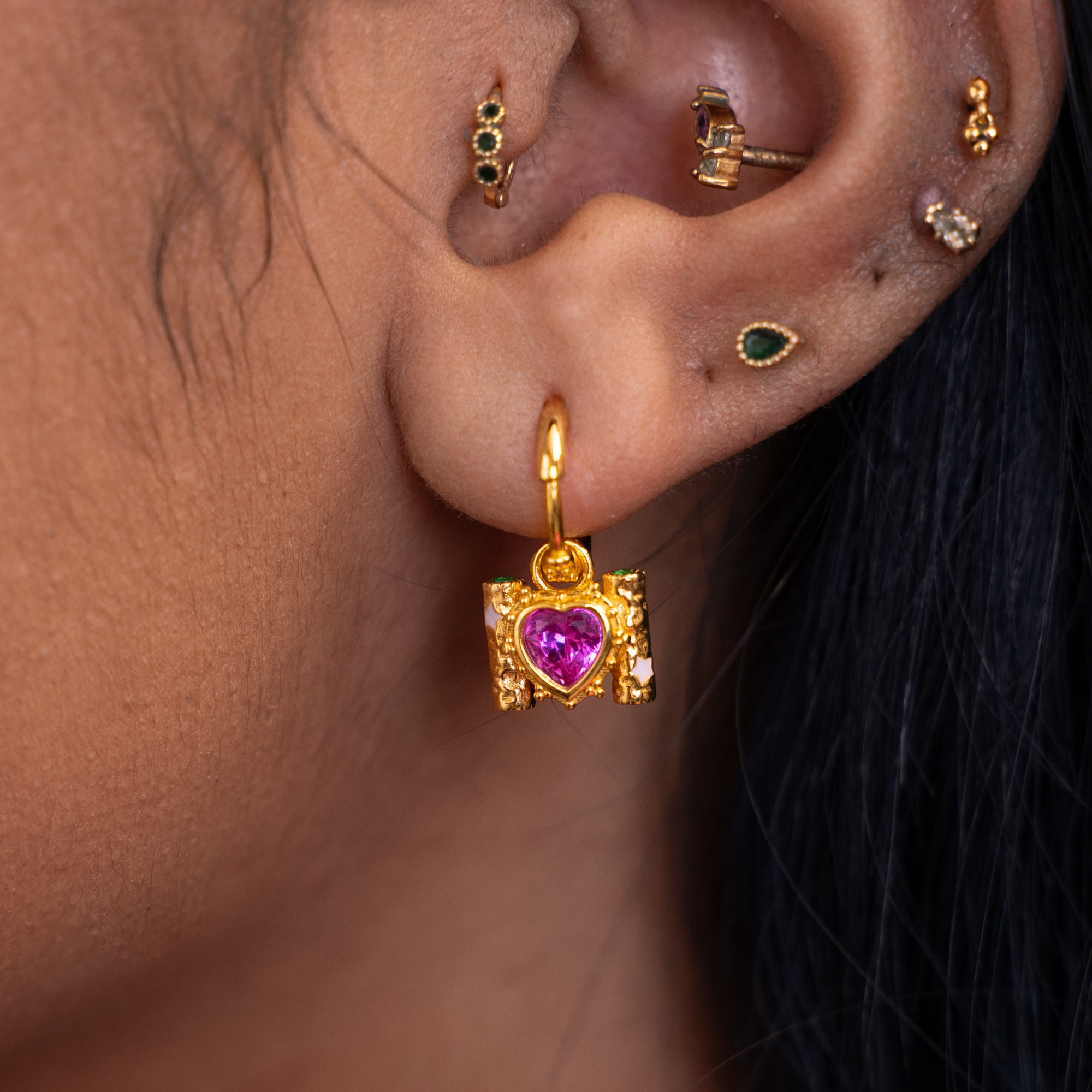 Pillar of Love Earrings Gold