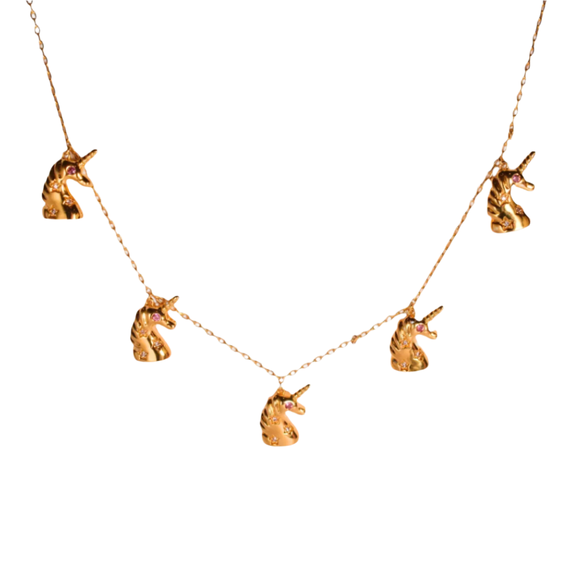Funfair Unicorn Necklace Gold