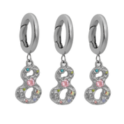 888 Necklace Set Silver