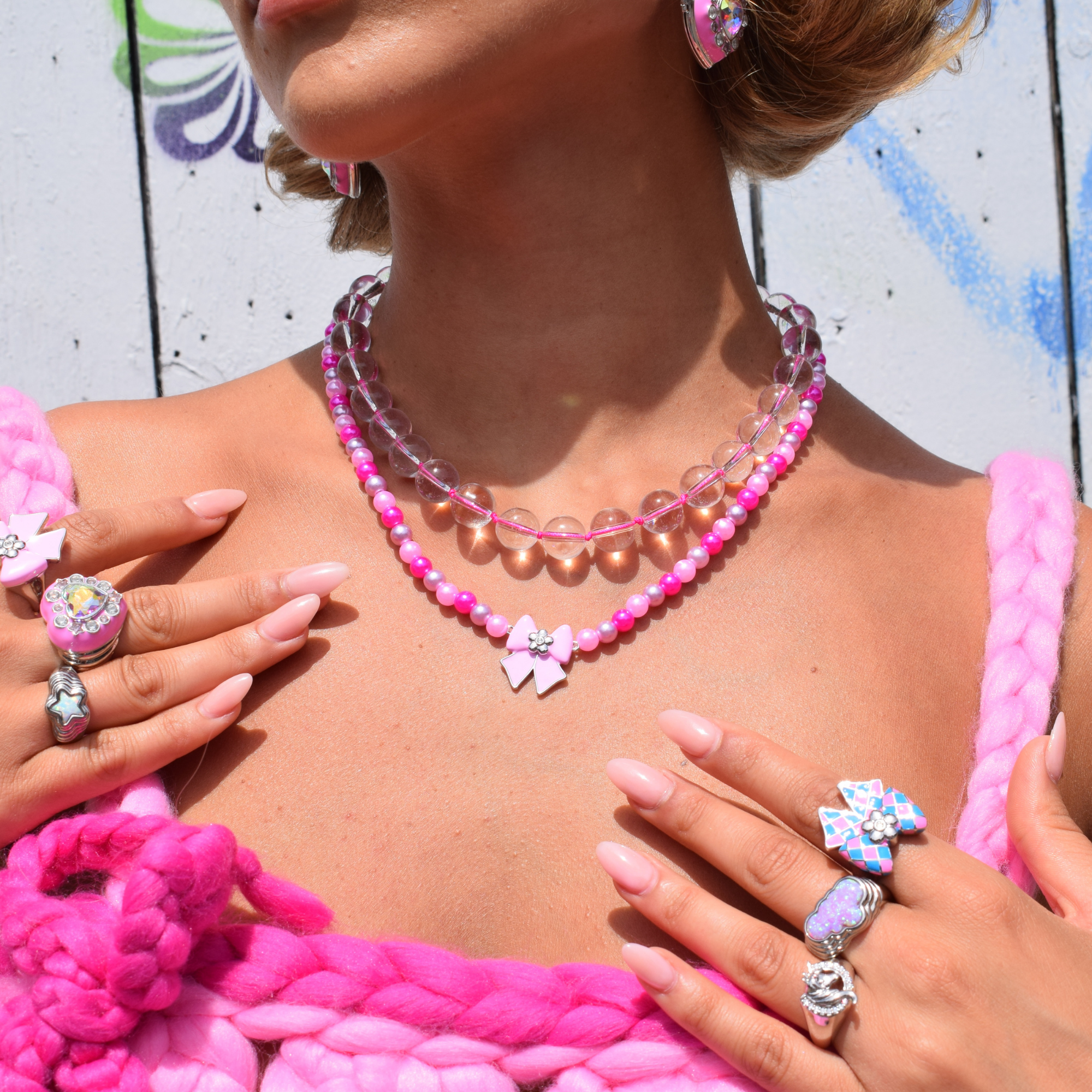 Bubblegum Necklace Pink