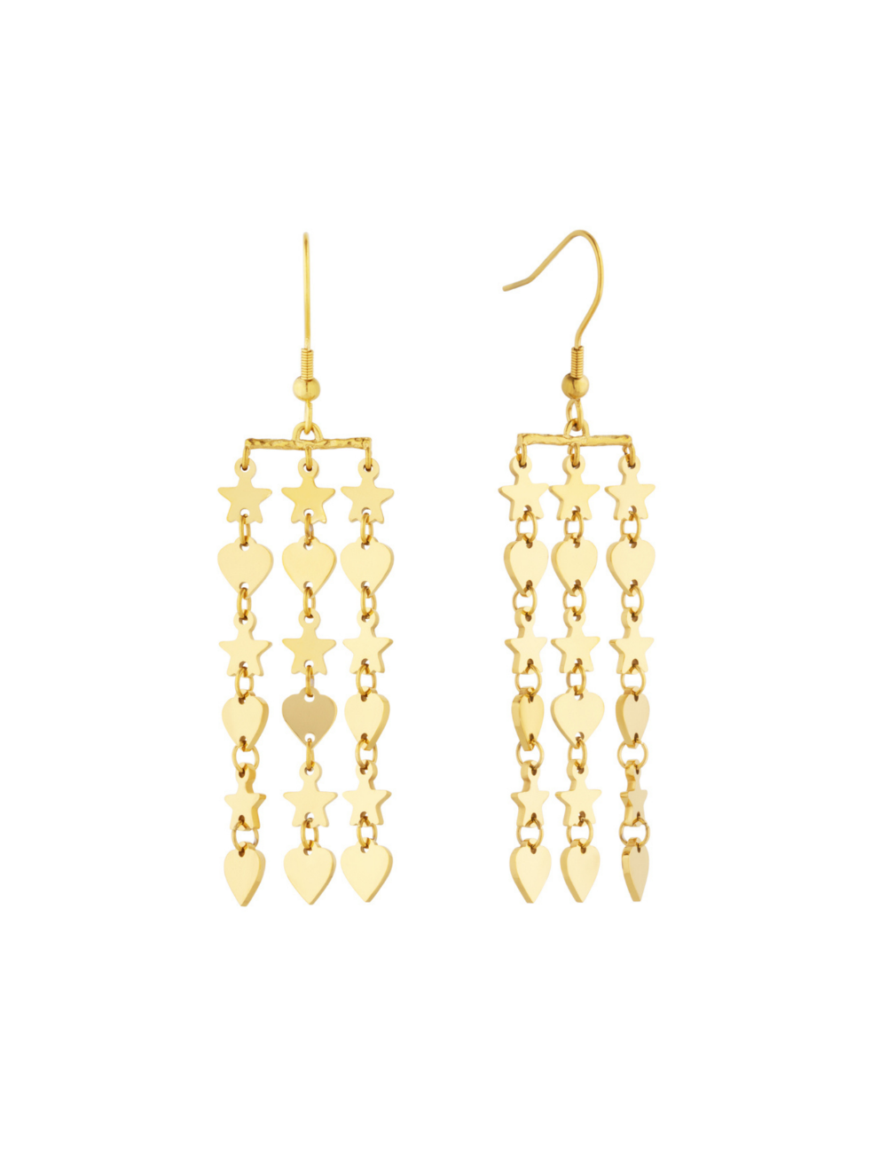Amor Drop Dangle Earrings Gold