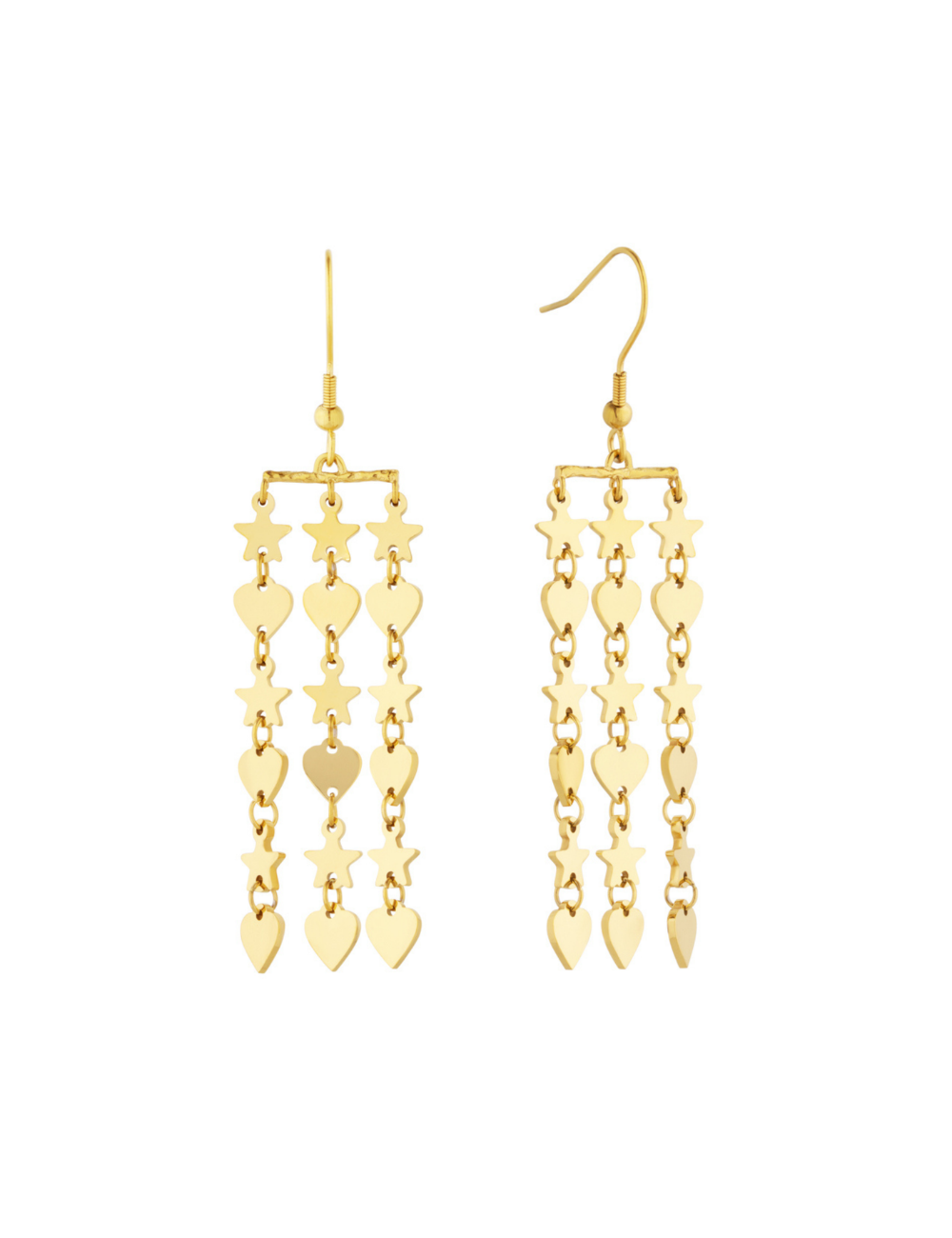Amor Drop Dangle Earrings Gold