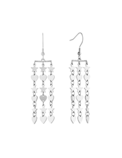 Amor Drop Dangle Earrings Silver