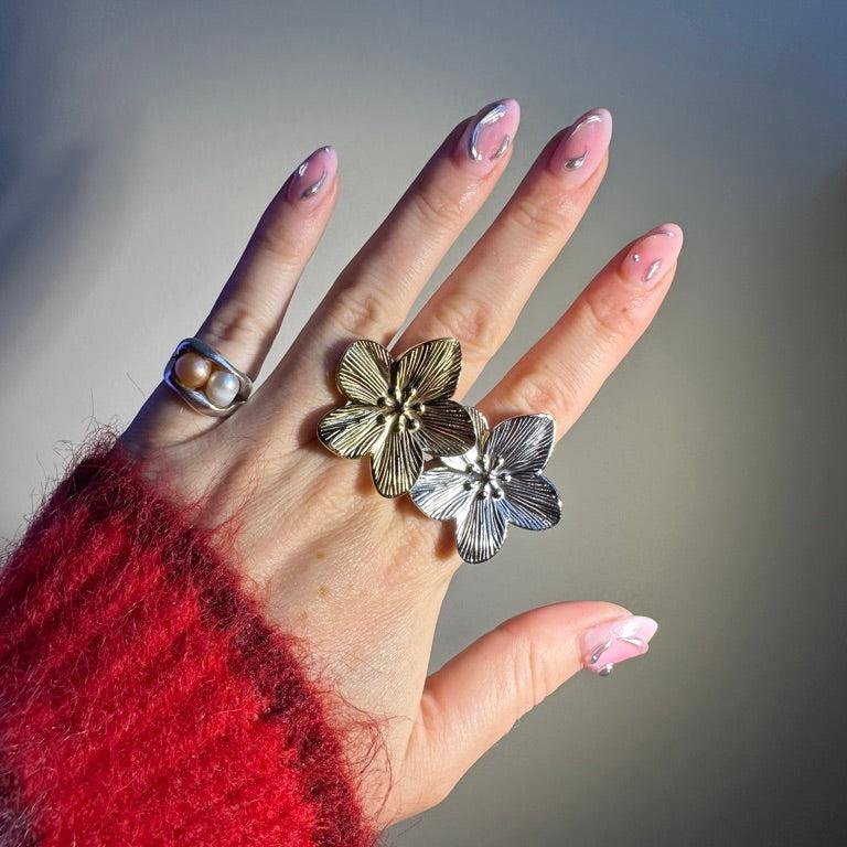 Forget Me Not Ring Silver