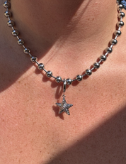 Bubble Ball Chain Silver