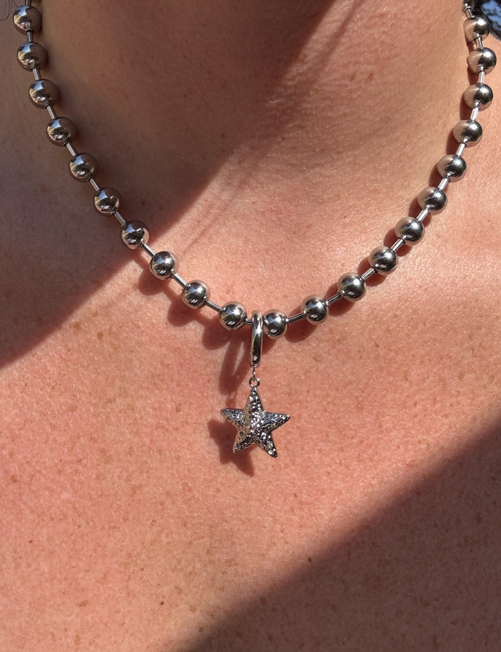 Bubble Ball Chain Silver