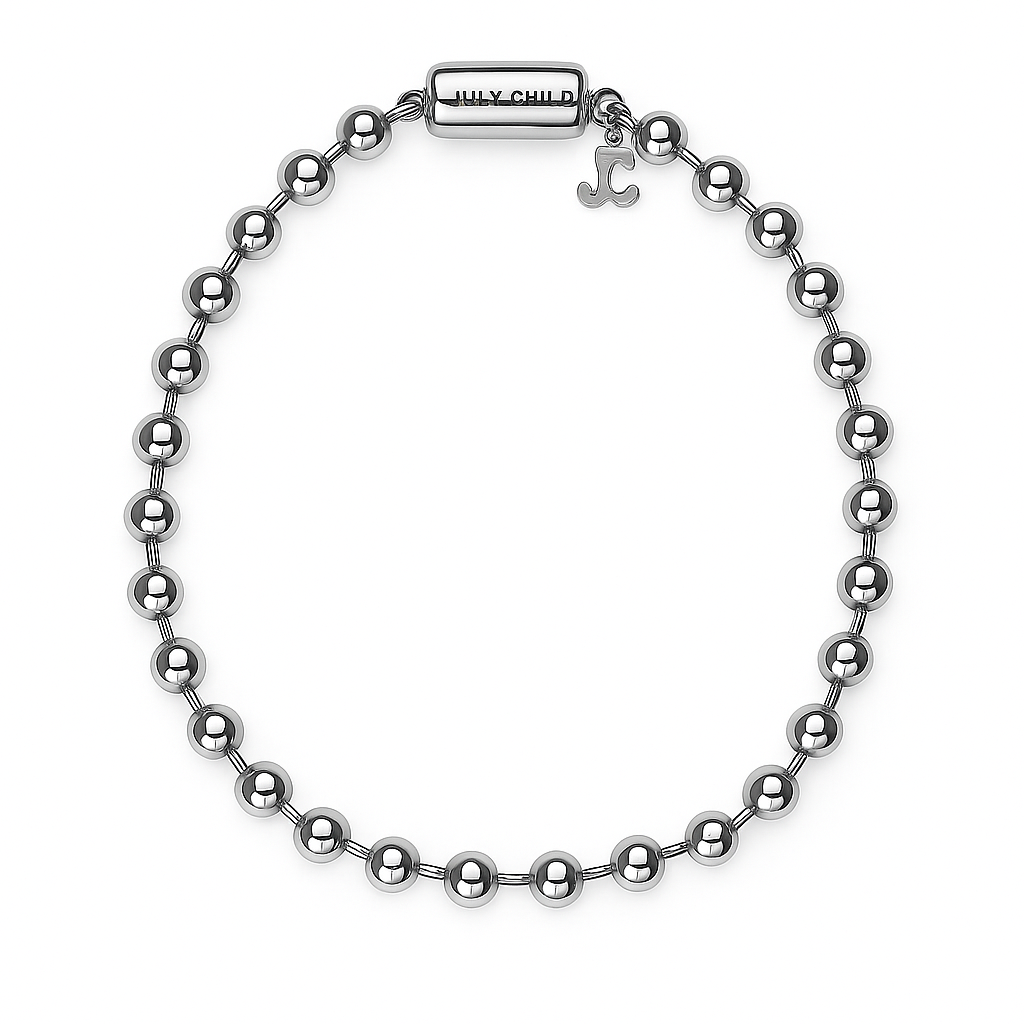 Bubble Ball Chain Silver