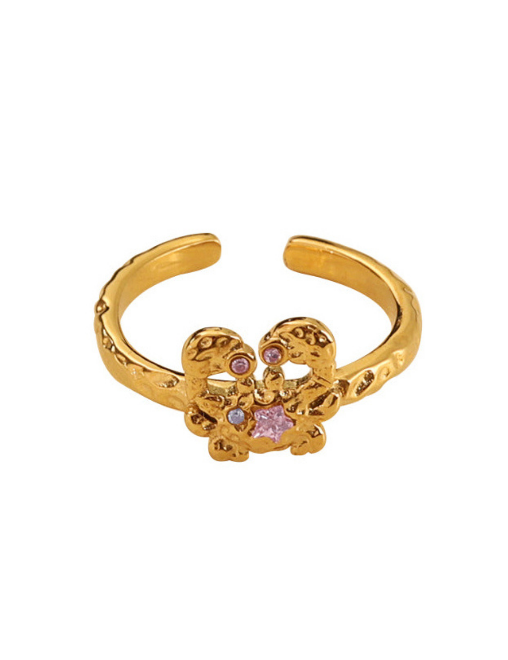 Cancer Ring Gold