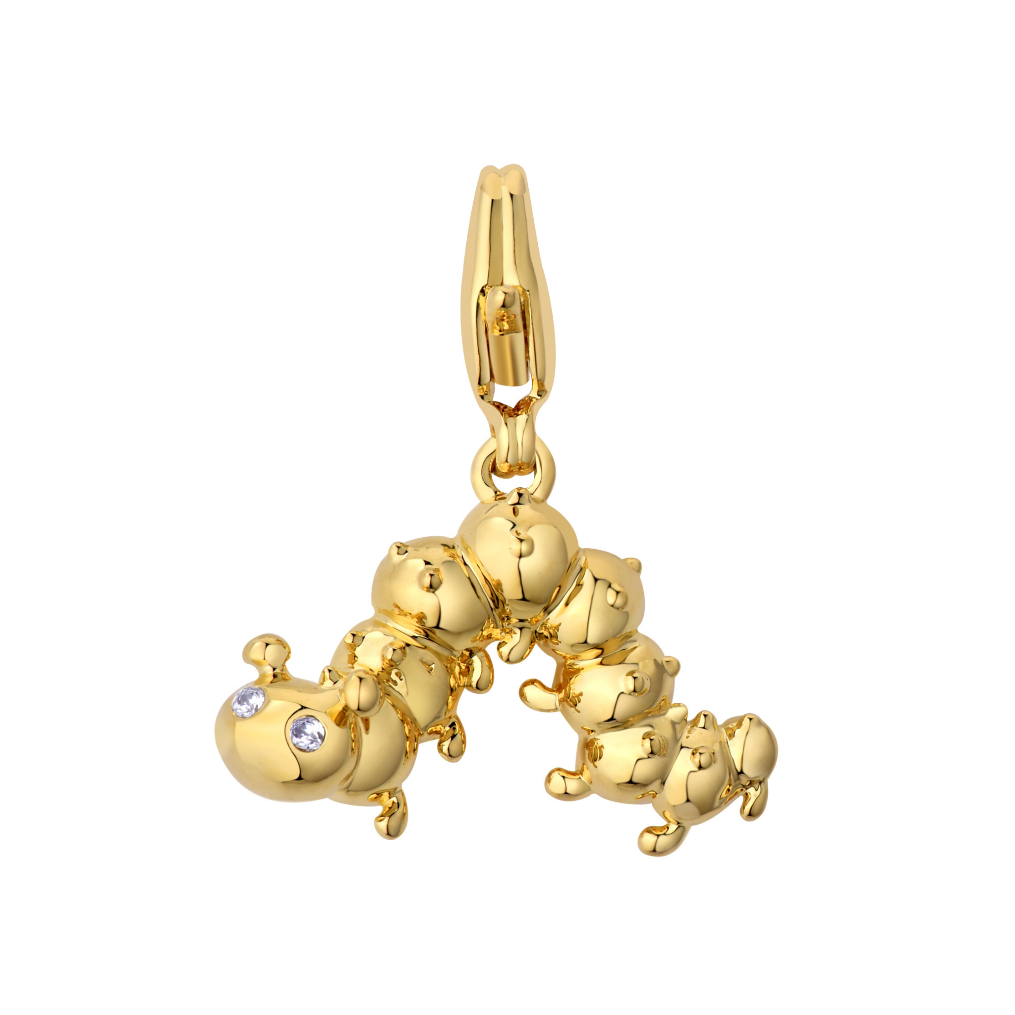 Caterpillar Charm Gold