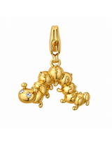 Caterpillar Charm Gold with Exclusive Sticker Sheet