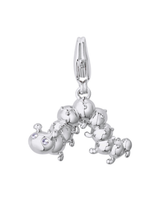 Caterpillar Charm Silver with Exclusive Sticker Sheet
