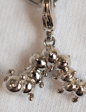 Caterpillar Charm Silver with Exclusive Sticker Sheet