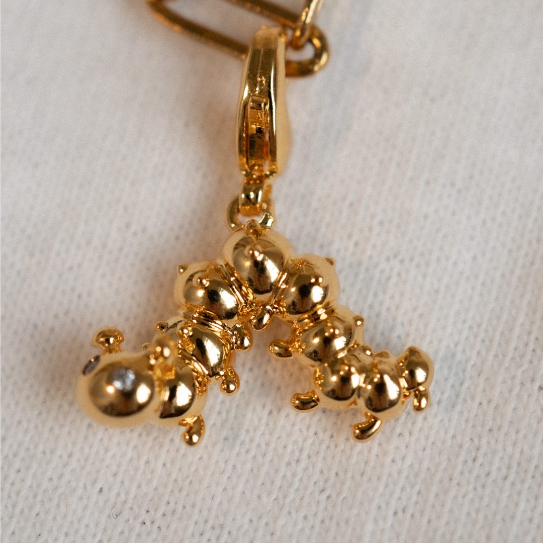 Caterpillar Charm Gold