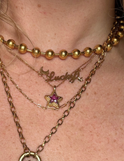 Celestial Custom Nameplate Gold