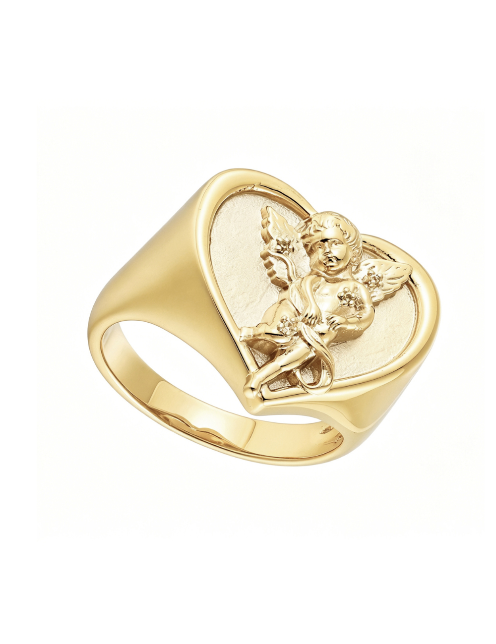 Cherub Love Ring Gold