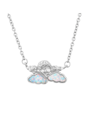 Cherub Opal Cloud Necklace Silver