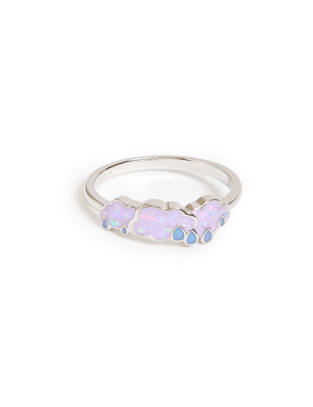 Cry Baby (Purple) Ring Silver