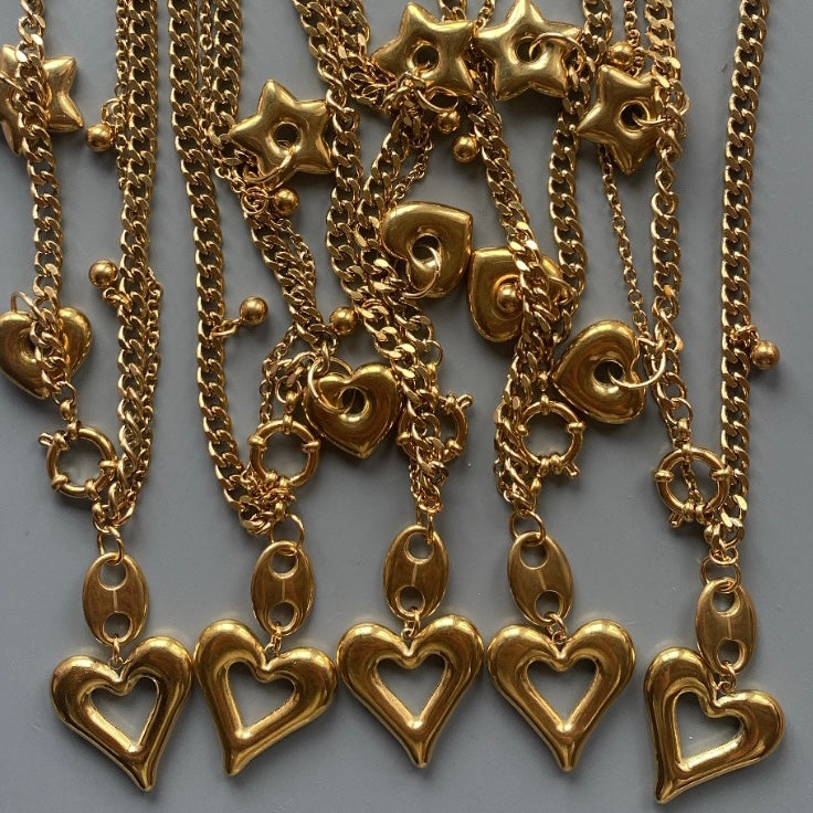 Heart and Star Necklace