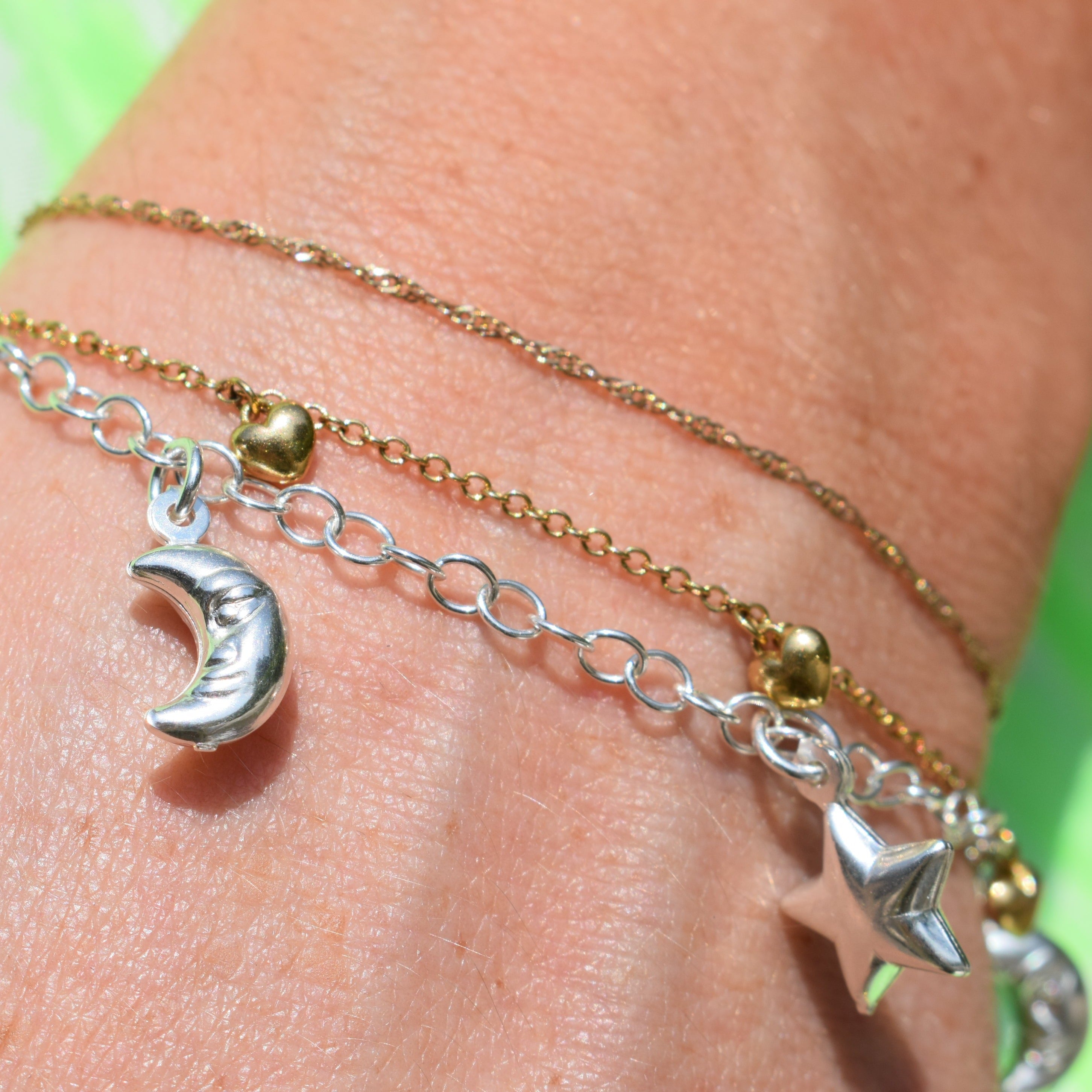 Stars and Moon Charm Bracelet