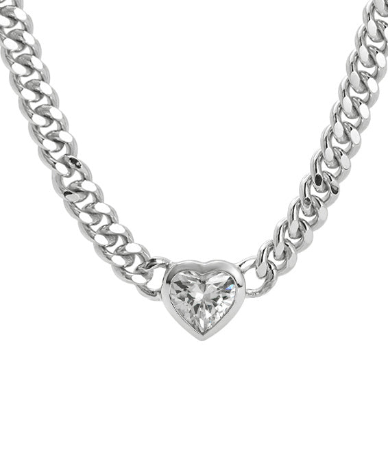 Chunky Chain Heart Choker